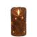 Burnt Mustard LED Wrapped Flicker Flame Timer Pillar, 5" #85241