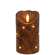 Burnt Mustard LED Wrapped Flicker Flame Timer Pillar, 5"