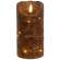 Burnt Mustard LED Wrapped Flicker Flame Timer Pillar, 6" #85242