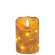 Burnt Ivory LED Wrapped Flicker Flame Timer Pillar, 4" #85243