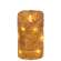 Burnt Ivory LED Wrapped Flicker Flame Timer Pillar, 5"