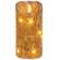 Burnt Ivory LED Wrapped Flicker Flame Timer Pillar, 6"