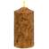 Burnt Ivory Flicker Flame Timer Cake Pillar, 6"