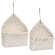 2/Set, White Chipwood Hanging Baskets #BB381706WH