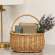 Natural Willow Oval Gathering Basket w/Handle HAC2415