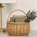 Natural Willow Oval Gathering Basket w/Handle HAC2415;