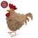 Brown Rooster Felted Ornament #HBYX4003