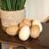 Natural & Ivory Burlap Eggs, 9/Set SR16631;