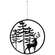 18064 Cast Iron Reindeer In The Woods Silhouette Hanger