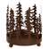 18068 Rusty Winter Forest Pillar Holder;