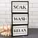 Black & White Bath Words Box Sign, 3 Asstd. 37861;