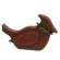 Chunky Distressed Wooden Cardinal Sitter #37869