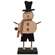 Chunky Wooden Top Hat Snowman on Base with Jingle Bell