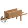 Distressed Wooden Wheelbarrow #37893