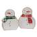 Red & Green Scarf Wooden Snowman Sitters, 2/Set 37947