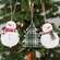 Plaid Christmas Tree & Snowmen Ornaments, 3/Set 37948;