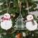 Plaid Christmas Tree & Snowmen Ornaments, 3/Set 37948