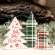 Wooden Holly Jolly Plaid Christmas Trees, 3/Set 37951