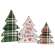 Wooden Holly Jolly Plaid Christmas Trees, 3/Set 37951