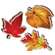 Chunky Wood Fall Leaf Sitter, 3 Asstd.