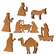 7 Set, Natural Wood Silhouette Nativity #38132