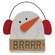 Brrrr Wooden Snowman With Earmuffs Sitter;
