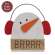 38177 Brrrr Wooden Snowman With Earmuffs Sitter
