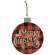 Merry Christmas Buffalo Check Ornament - 70037
