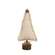 Fringed Stuffed Ivory Canvas Christmas Tree on Base, 9.5"