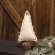 Fringed Stuffed Ivory Canvas Christmas Tree on Base, 9.5" #CS38977