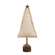 Fringed Stuffed Ivory Canvas Christmas Tree on Base, 11.5"