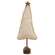 Fringed Stuffed Ivory Canvas Christmas Tree on Base, 14.5"