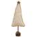 Fringed Stuffed Ivory Canvas Christmas Tree on Base, 14.5" #CS38980