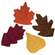 4 Set, Quilted Fall Leaves