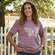 Butterfly Floral T-Shirt, Heather Orchid L159XXL;