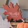 One Thankful Family Orange Wooden Leaf Sitter w/Beads 38062