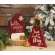 Jingle All the Way Red Wooden Christmas Tree with Burlap Bow #38067Jingle All the Way Red Wooden Christmas Tree with Burlap Bow #38067