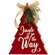 Jingle All the Way Red Wooden Christmas Tree with Burlap Bow #38067