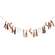 Wooden Reindeer & Snowflakes Garland #38077