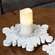 White Wooden Snowflake Riser, 12.5" 38145;