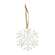 Distressed Wooden Snowflake Ornament with Burlap Hanger, 3.5"