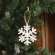 Distressed Wooden Snowflake Ornament with Burlap Hanger, 3.5" #38147