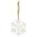 Distressed Wooden Snowflake Ornament with Burlap Hanger, 5.25" #38148