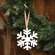 Distressed Wooden Snowflake Ornament with Burlap Hanger, 5.25" #38148