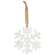 Distressed Wooden Snowflake Ornament with Burlap Hanger, 6" #38149