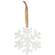 Distressed Wooden Snowflake Ornament with Burlap Hanger, 6"