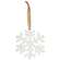 Distressed Wooden Snowflake Ornament with Burlap Hanger, 6" #38149