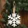 Distressed Wooden Snowflake Ornament with Burlap Hanger, 6" #38149