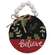 38187 Beaded Believe Painted Holly and Pine Ornament