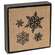 Stamped Burlap Snowflake Box Sign